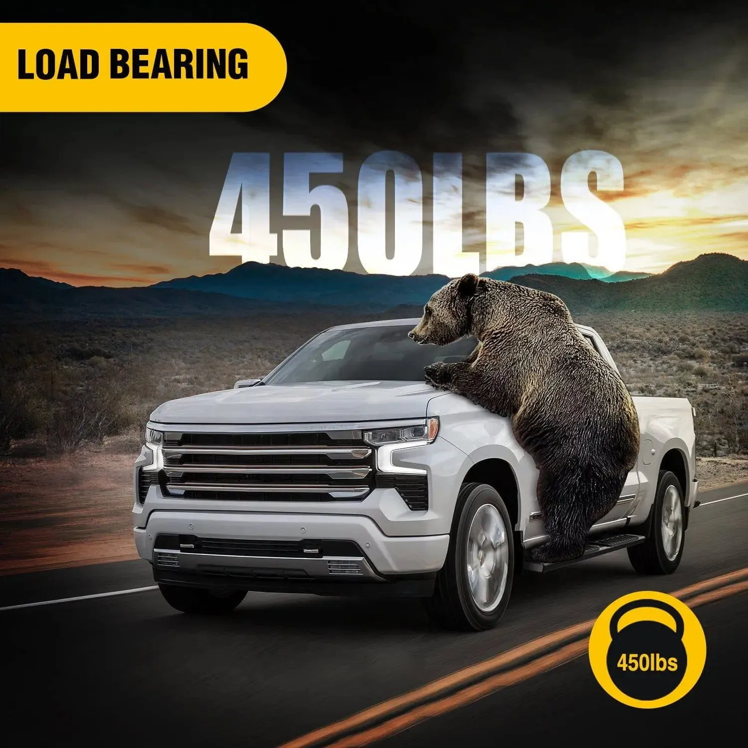 2019-2024 Chevy Silverado/GMC Sierra 1500 Crew Cab 2020-2024 Silverado/GMC Sierra 2500HD 3500HD Running Boards 6 Inch Aluminum Bolt-on Side Step Nerf Bars Running Boards