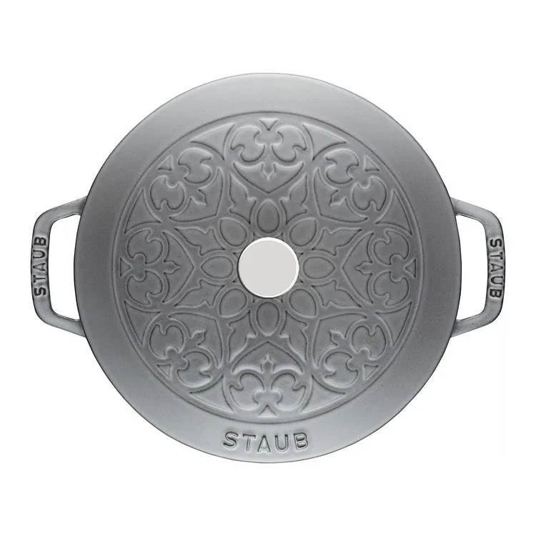 3.75-Quart Cast Iron Essential French Oven with Lilly Lid - Graphite Gray