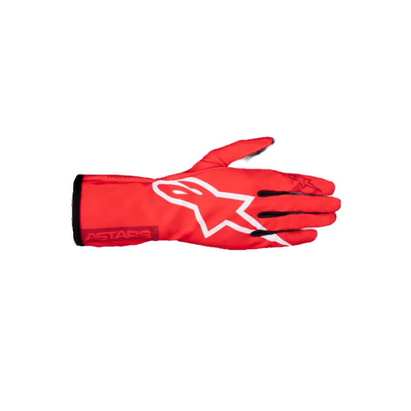 ALPINESTARS 3550625-3082-M Gloves for Karting Tech-1 K Race V2, Red / White / Burgundy, Size M
