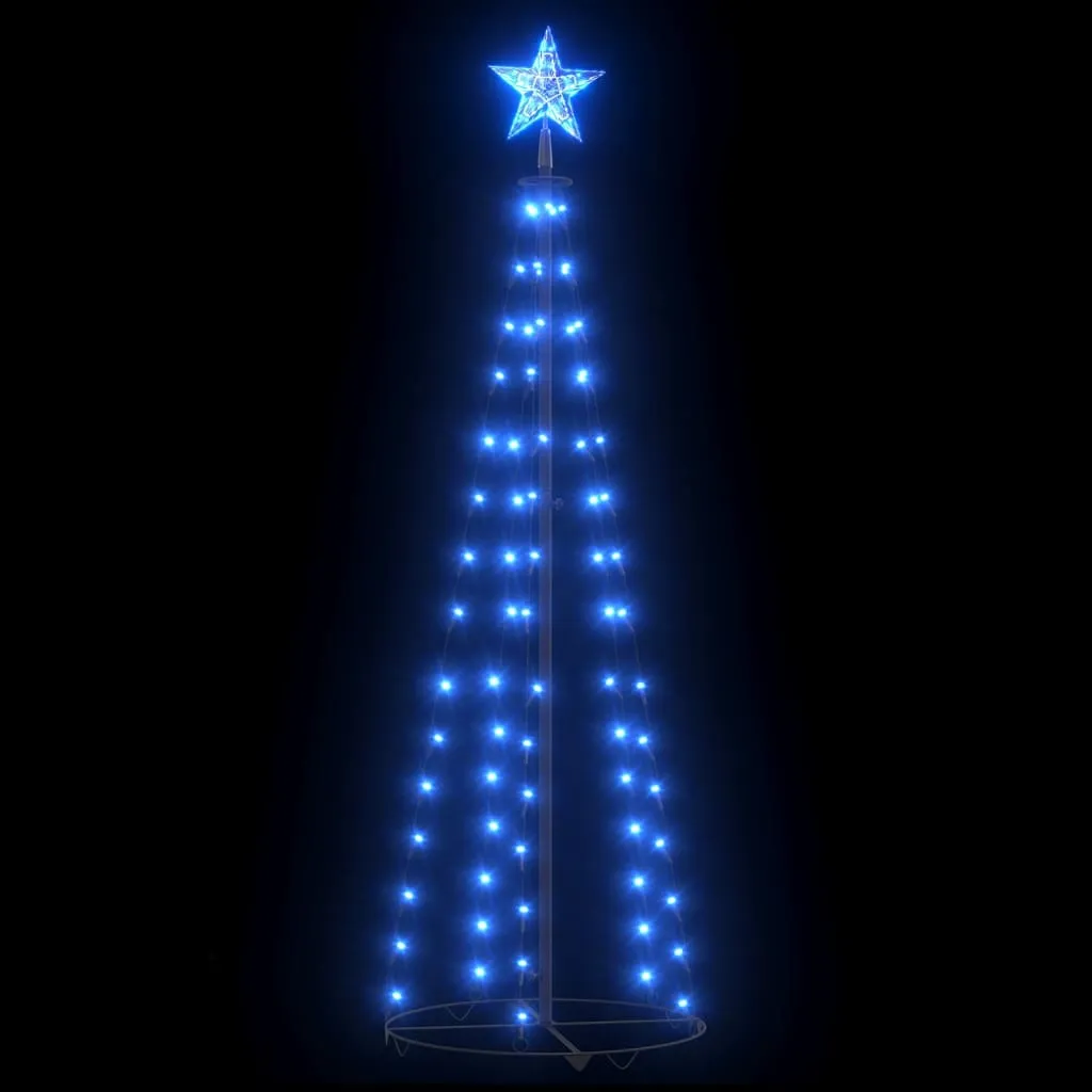 Christmas Cone Tree Blue 84 LEDs Decoration 50x150 cm