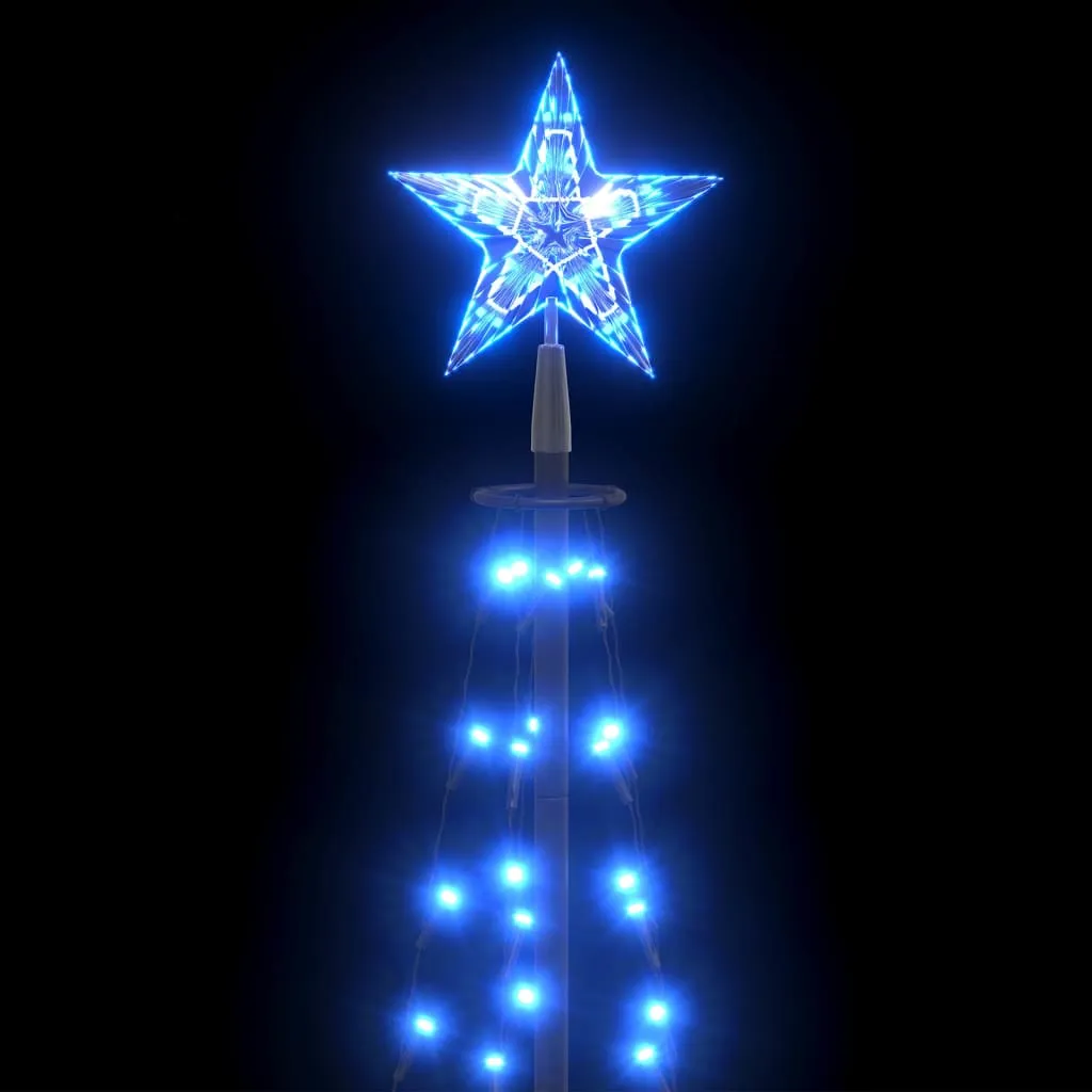 Christmas Cone Tree Blue 84 LEDs Decoration 50x150 cm