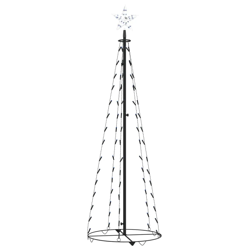 Christmas Cone Tree Blue 84 LEDs Decoration 50x150 cm