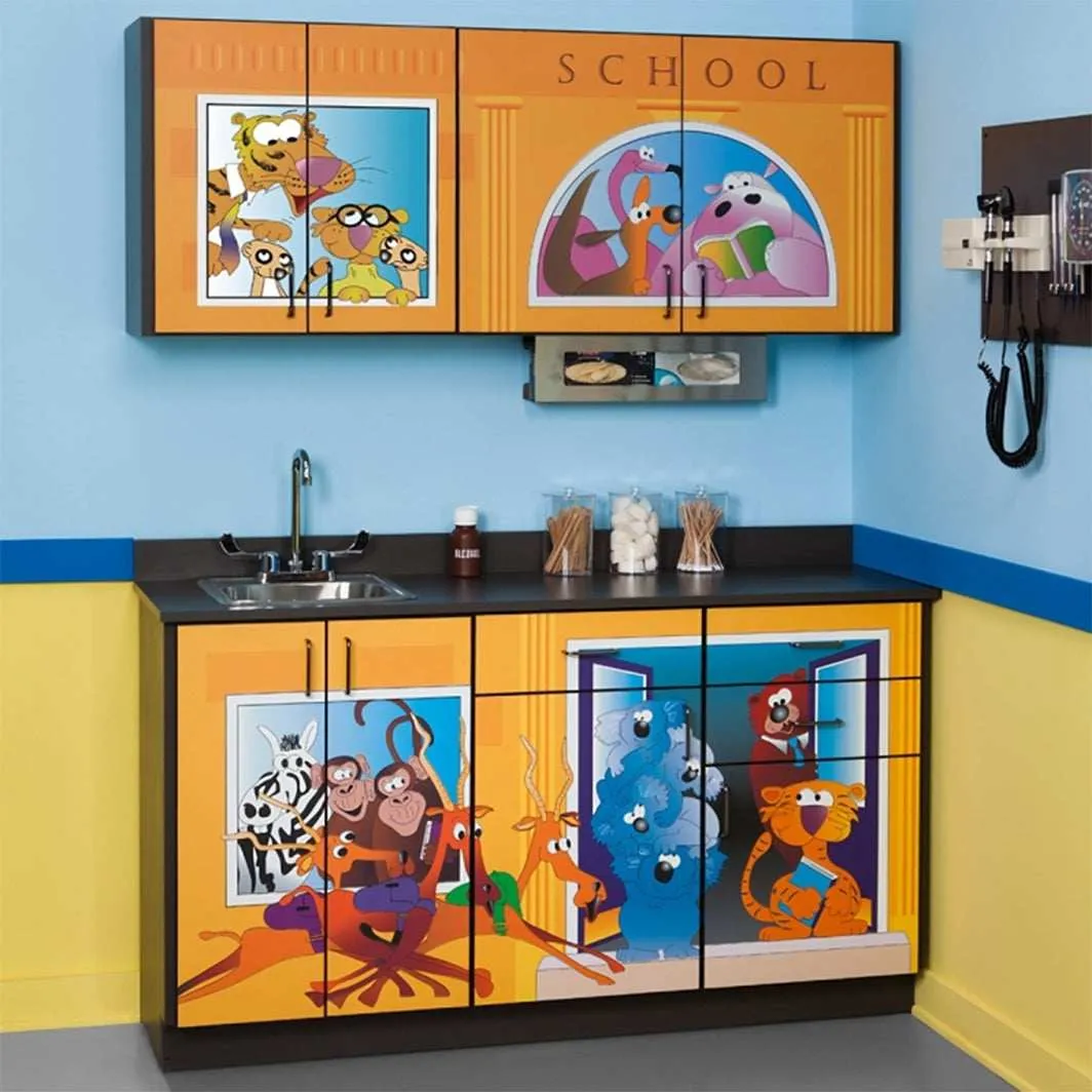 Clinton Pediatric Fun Series Base and Wall Cabinets