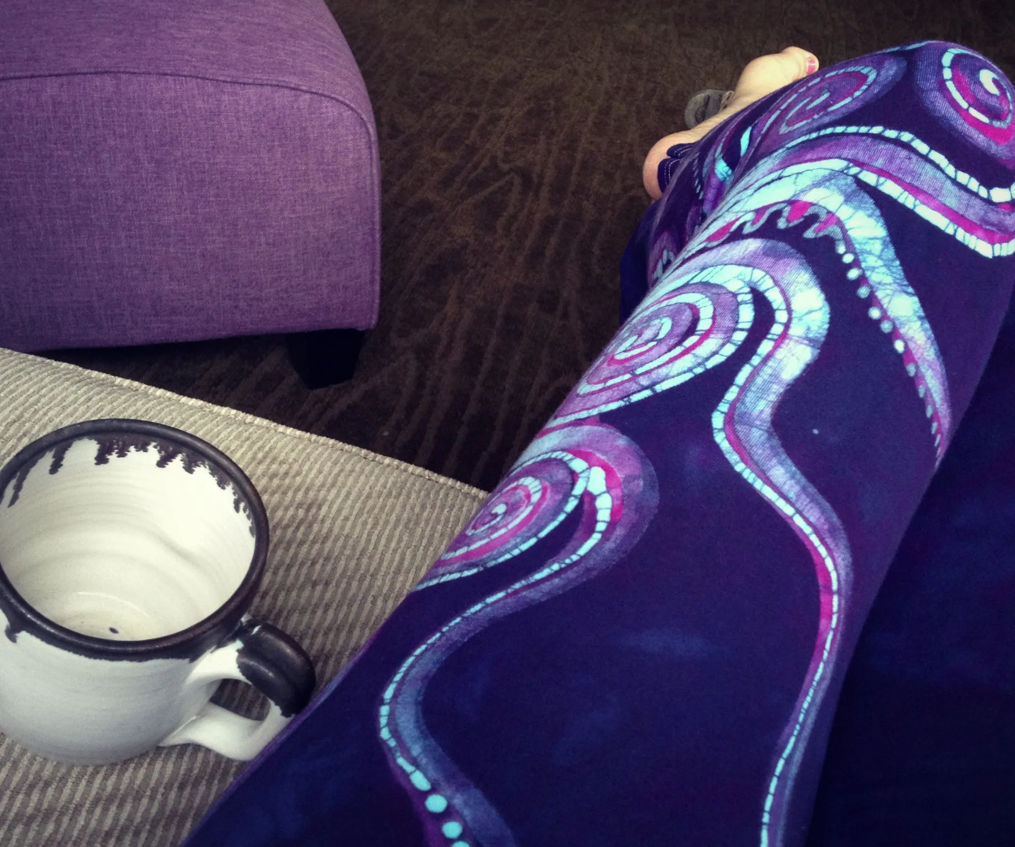 Deep Blue and Purple Batik Pants