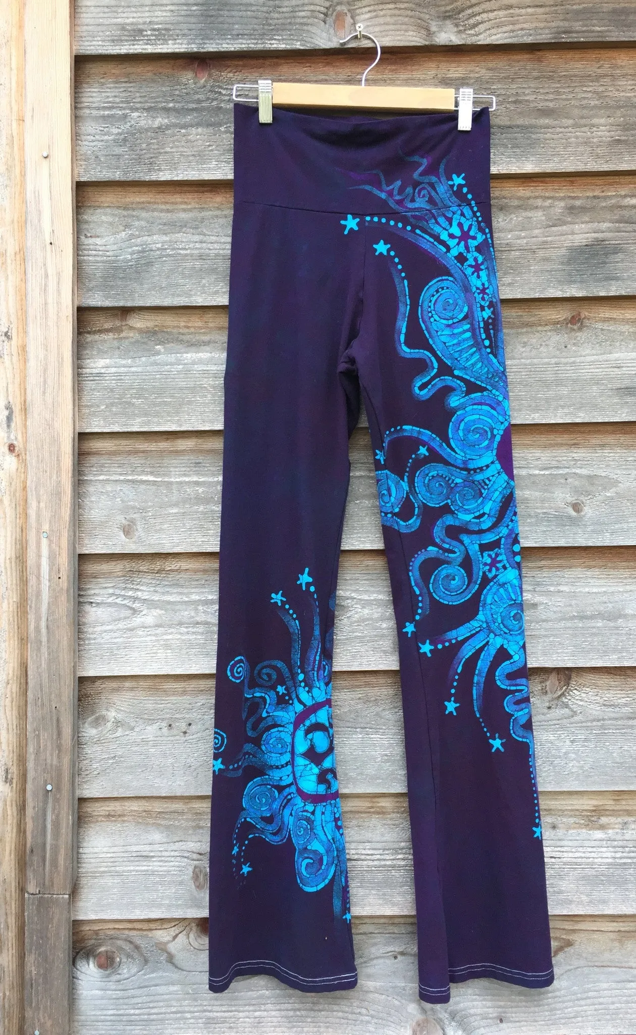 Deep Blue and Purple Batik Pants