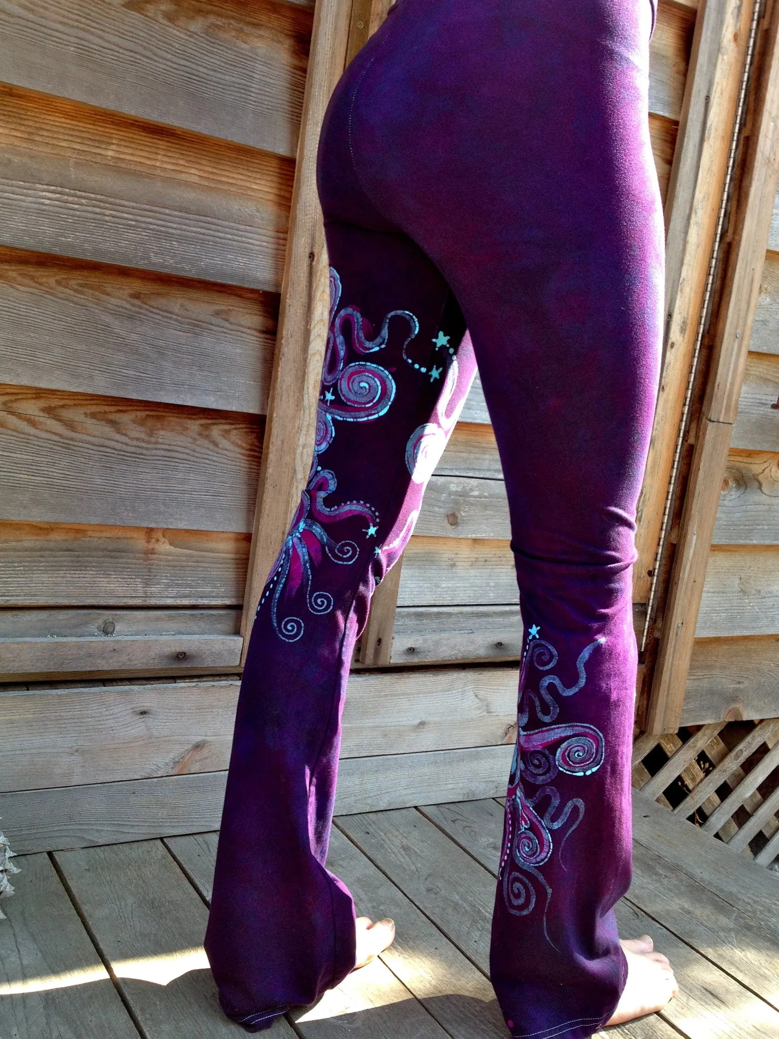Deep Blue and Purple Batik Pants