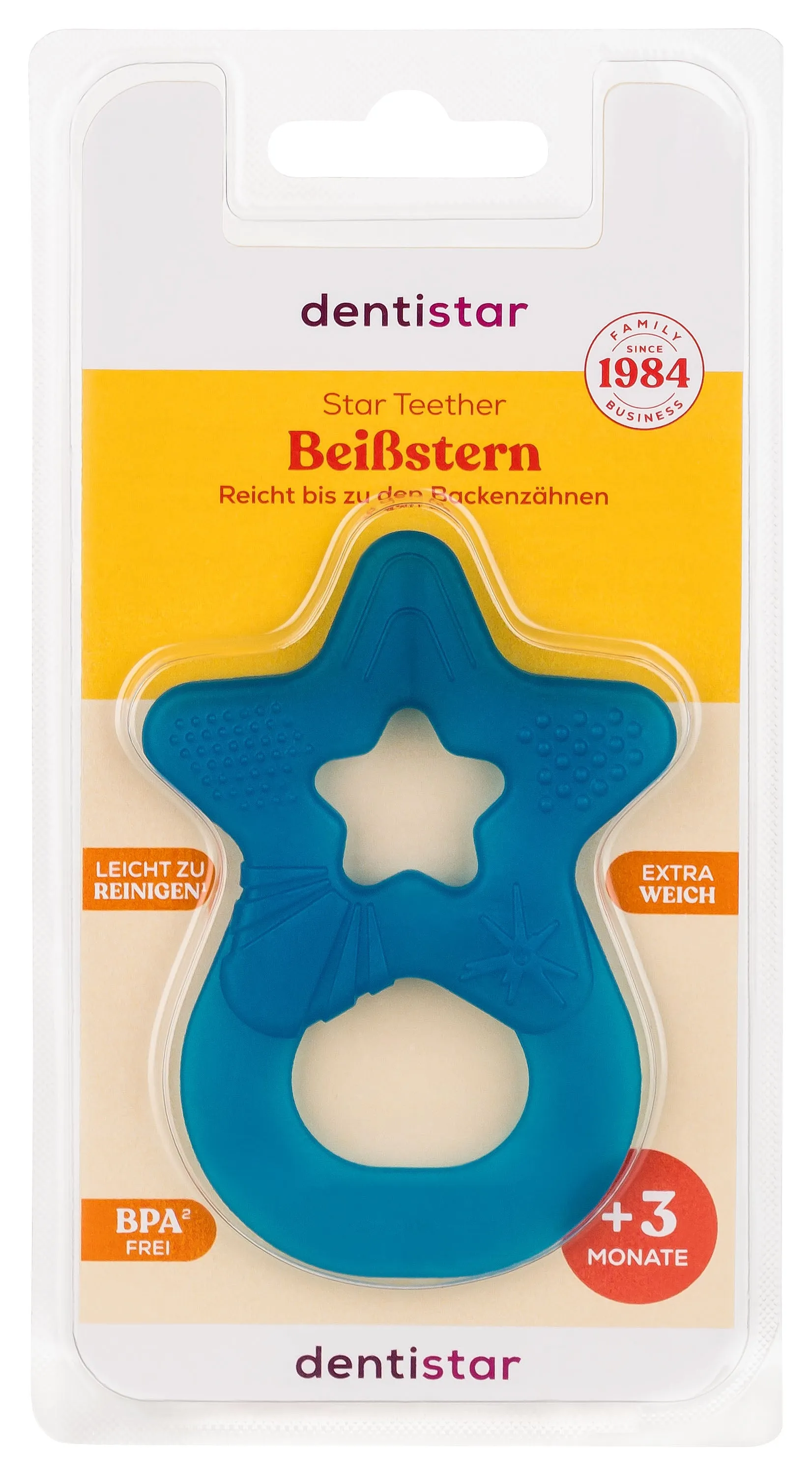 Dentistar Tooth-friendly Star Teether (3  months) - Light Blue