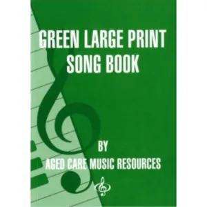 Green Large Print Song Book