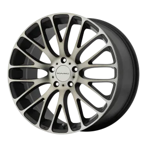 KMC KM693 Maze 17X7 5X108 45mm Satin Black W Machined Face And Tinted Clear