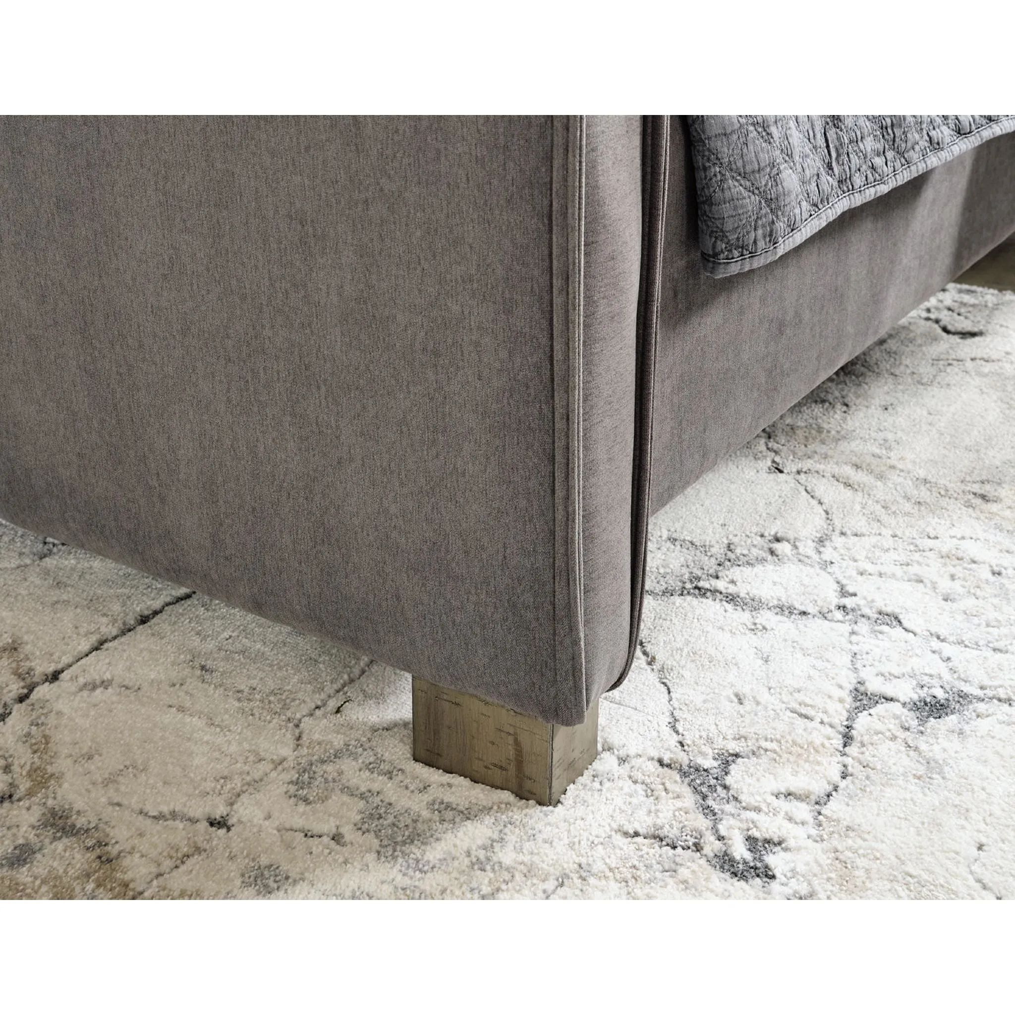 Krystanza Upholstered Bed - Weathered Gray