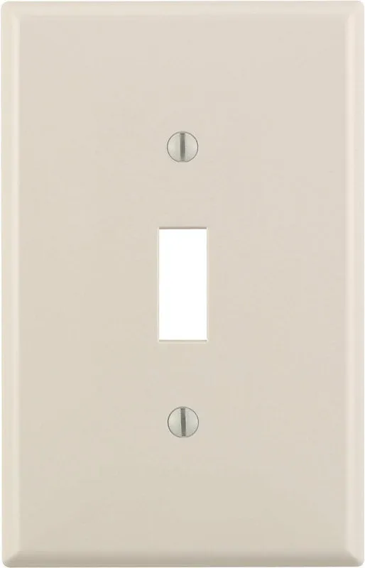Leviton Almond 1 gang Nylon Toggle Wall Plate 1 pk