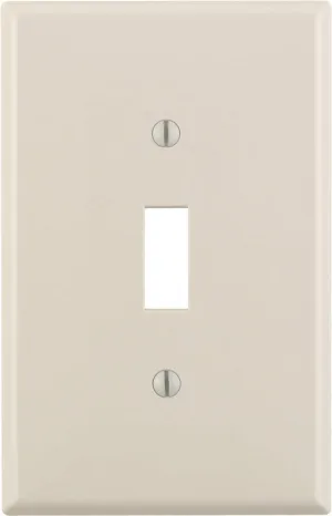 Leviton Almond 1 gang Nylon Toggle Wall Plate 1 pk