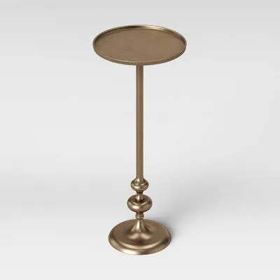 Open Box - Londonberry Turned Accent Table Small Brass - Threshold
