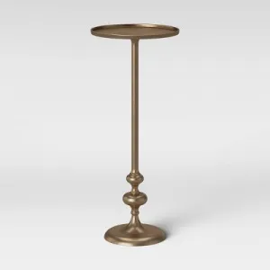 Open Box - Londonberry Turned Accent Table Small Brass - Threshold