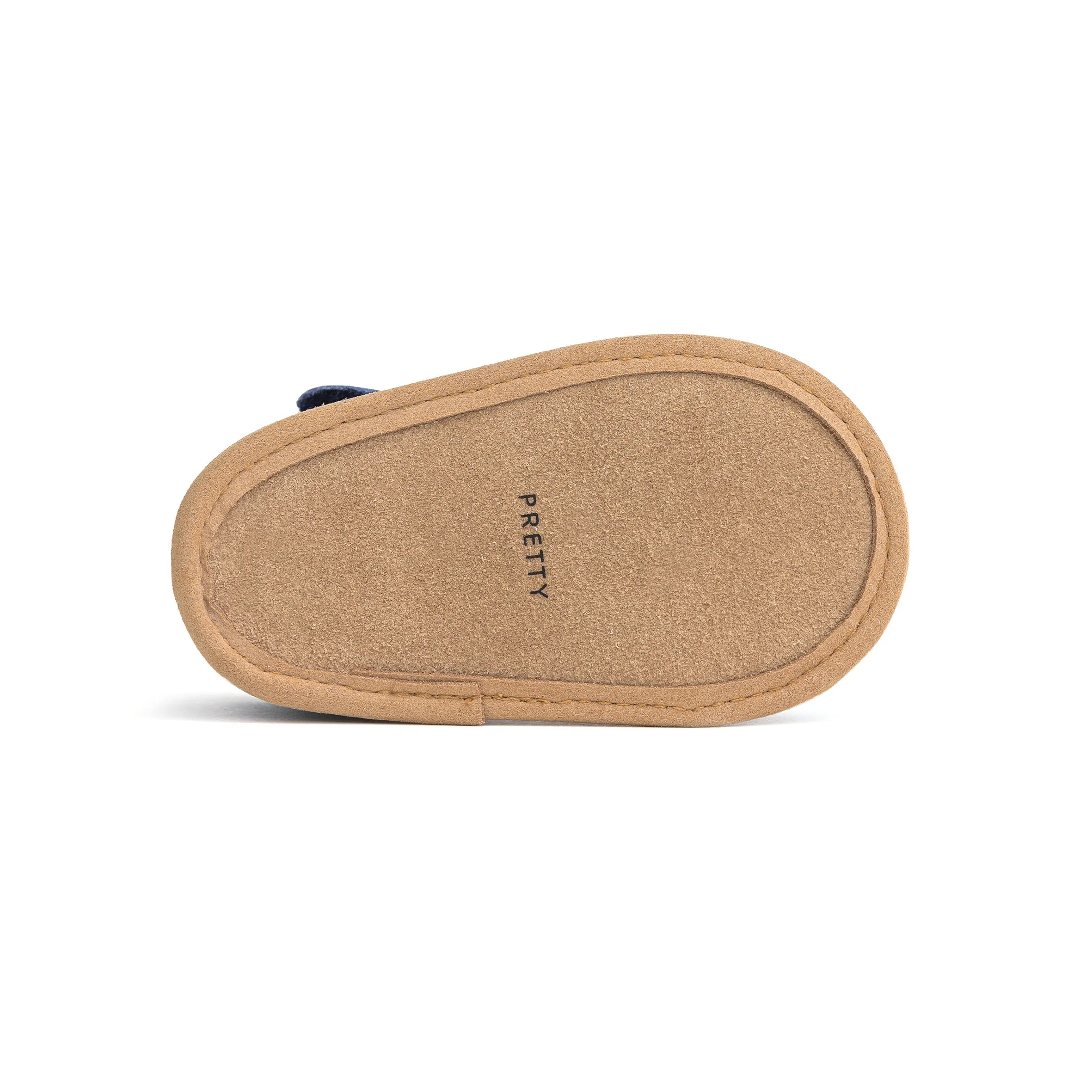 Pretty Brave Leather Baby Moccasin Shoes - Taupe