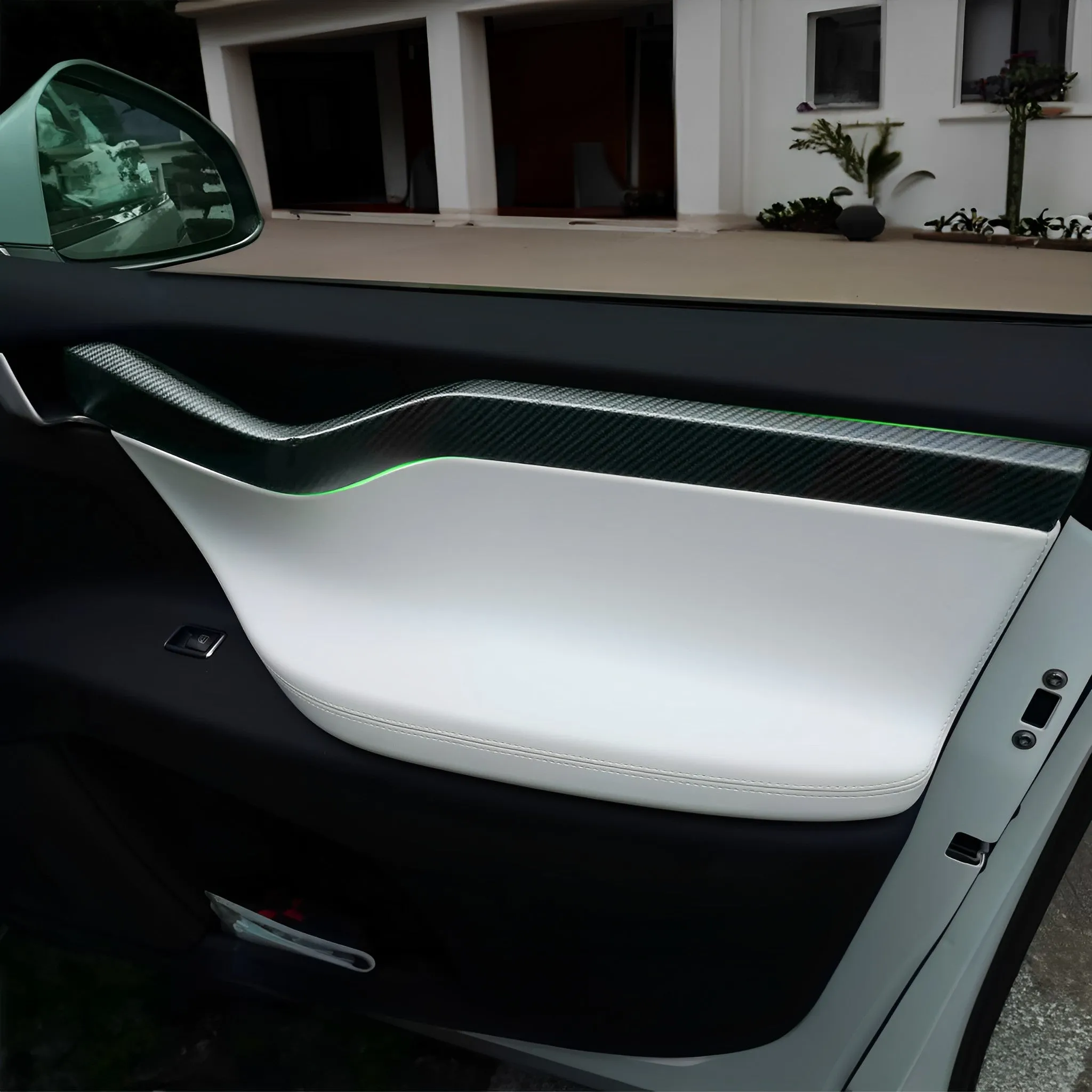 Real Carbon Fiber Door Trims For Tesla Pre-Refresh Model X 2015-2021