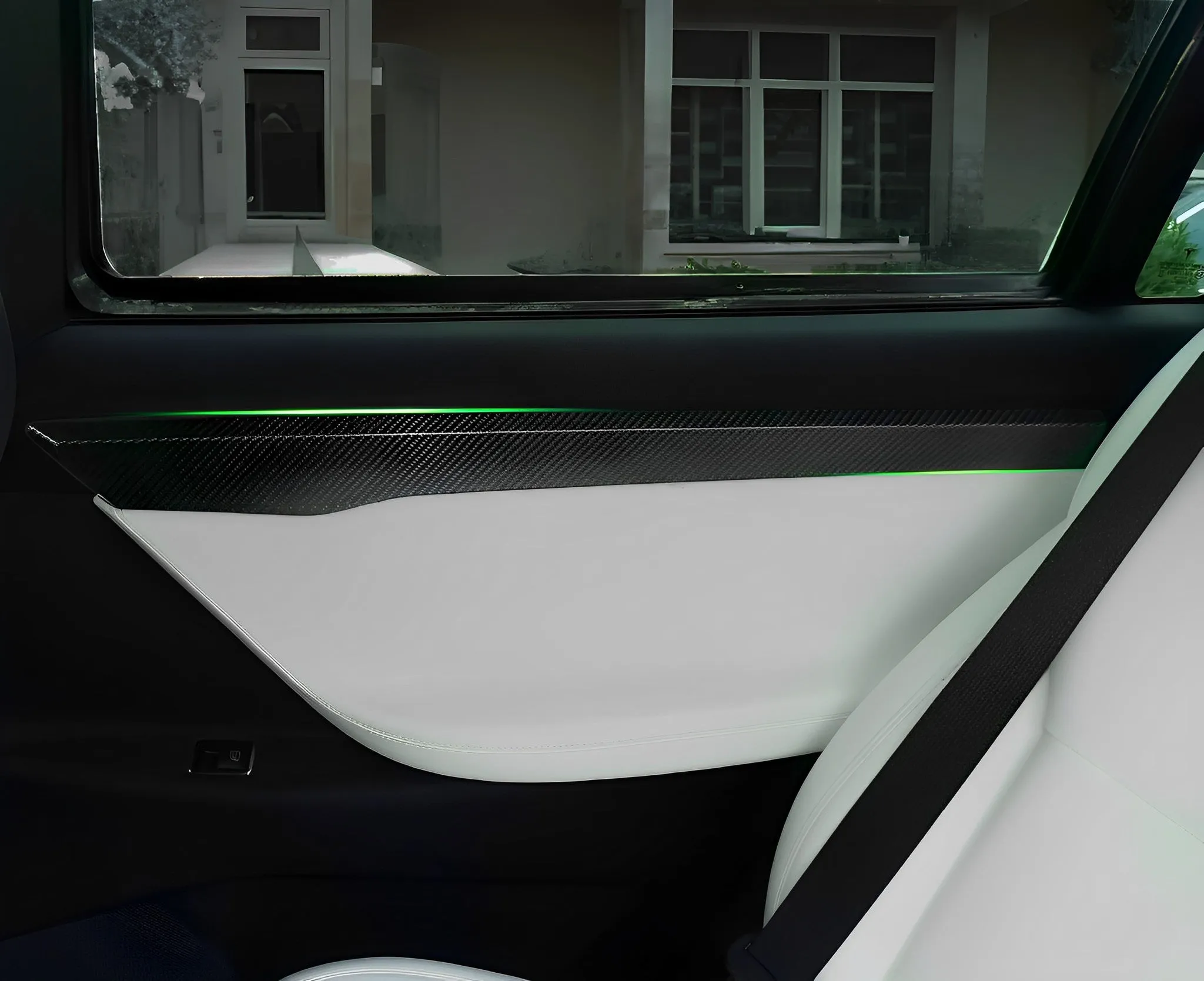 Real Carbon Fiber Door Trims For Tesla Pre-Refresh Model X 2015-2021