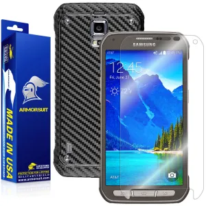 Samsung Galaxy S5 Active Screen Protector   Carbon Fiber Film Protector