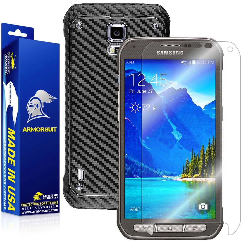 Samsung Galaxy S5 Active Screen Protector   Carbon Fiber Film Protector