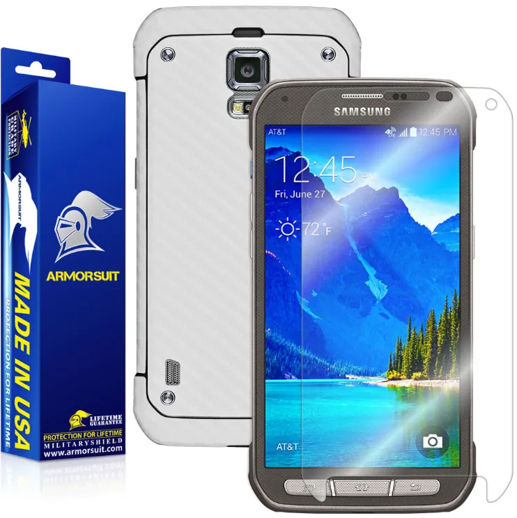 Samsung Galaxy S5 Active Screen Protector   Carbon Fiber Film Protector
