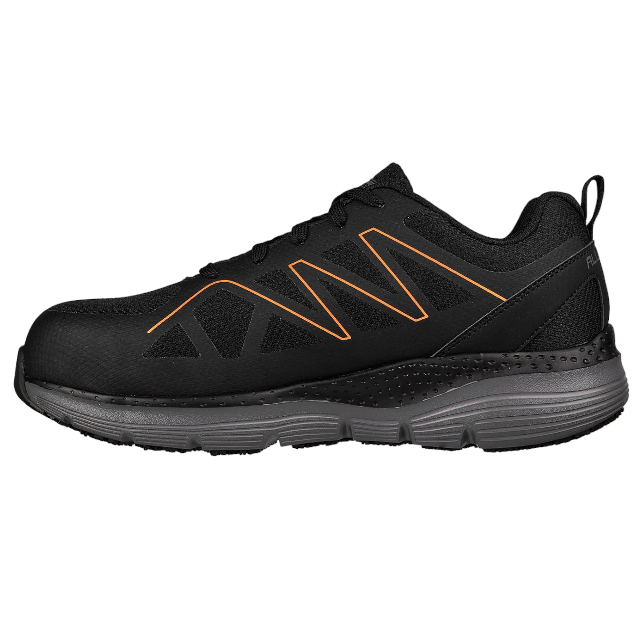 Skechers Men's 200152 Arch Fit SR Vigorit Black Orange Safety Toe Work Shoes