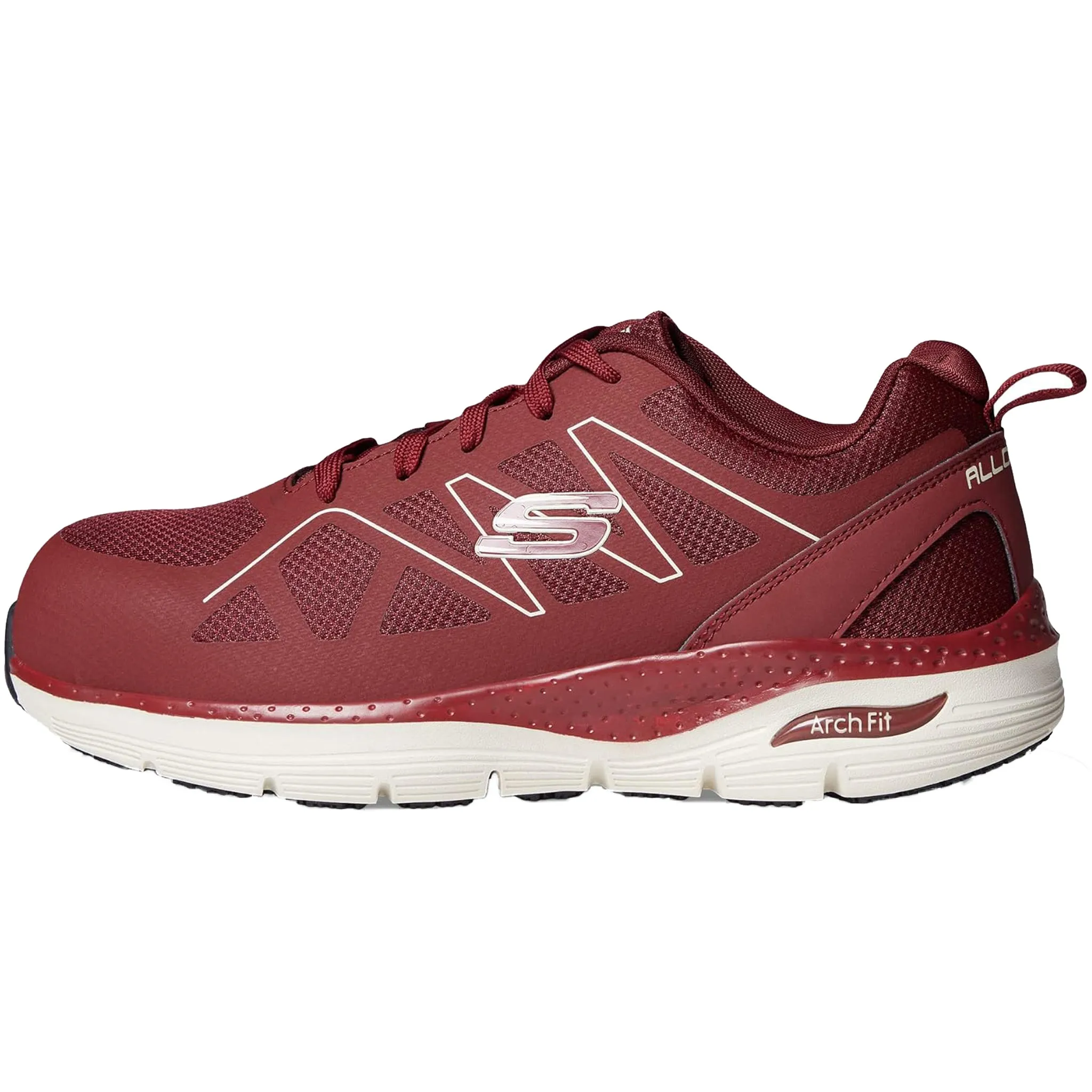 Skechers Men's 200152 Arch Fit SR Vigorit Burgundy Safety Toe Work Shoes