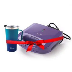 The Better Home Fumato's Kitchen and Appliance Combo| Sandwich Maker   Insulated Coffee with Lid & Handle 450ml |Food Grade Material| Ultimate Utility Combo for Home| Purple