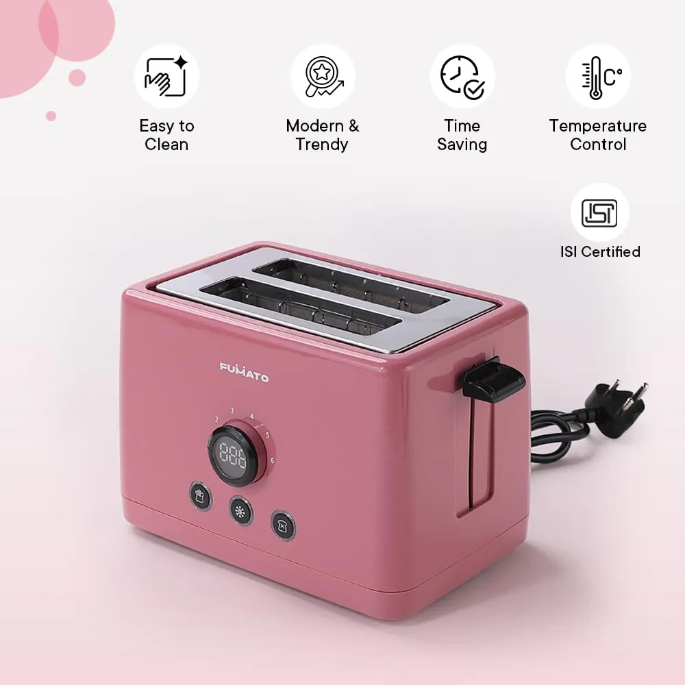 The Better Home Fumato's Kitchen and Appliance Combo| Toaster   Insulated Tumbler with Straw |Food Grade Material| Ultimate Utility Combo for Home| Pink