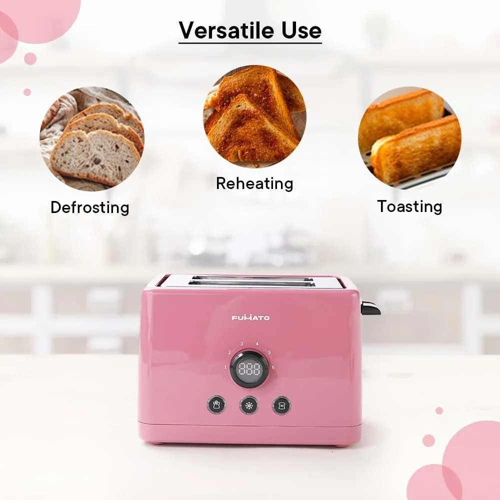 The Better Home Fumato's Kitchen and Appliance Combo| Toaster   Insulated Tumbler with Straw |Food Grade Material| Ultimate Utility Combo for Home| Pink