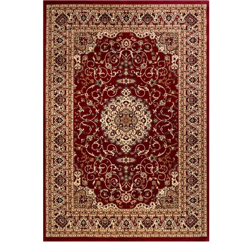 Traditional Red Bordered Rug
