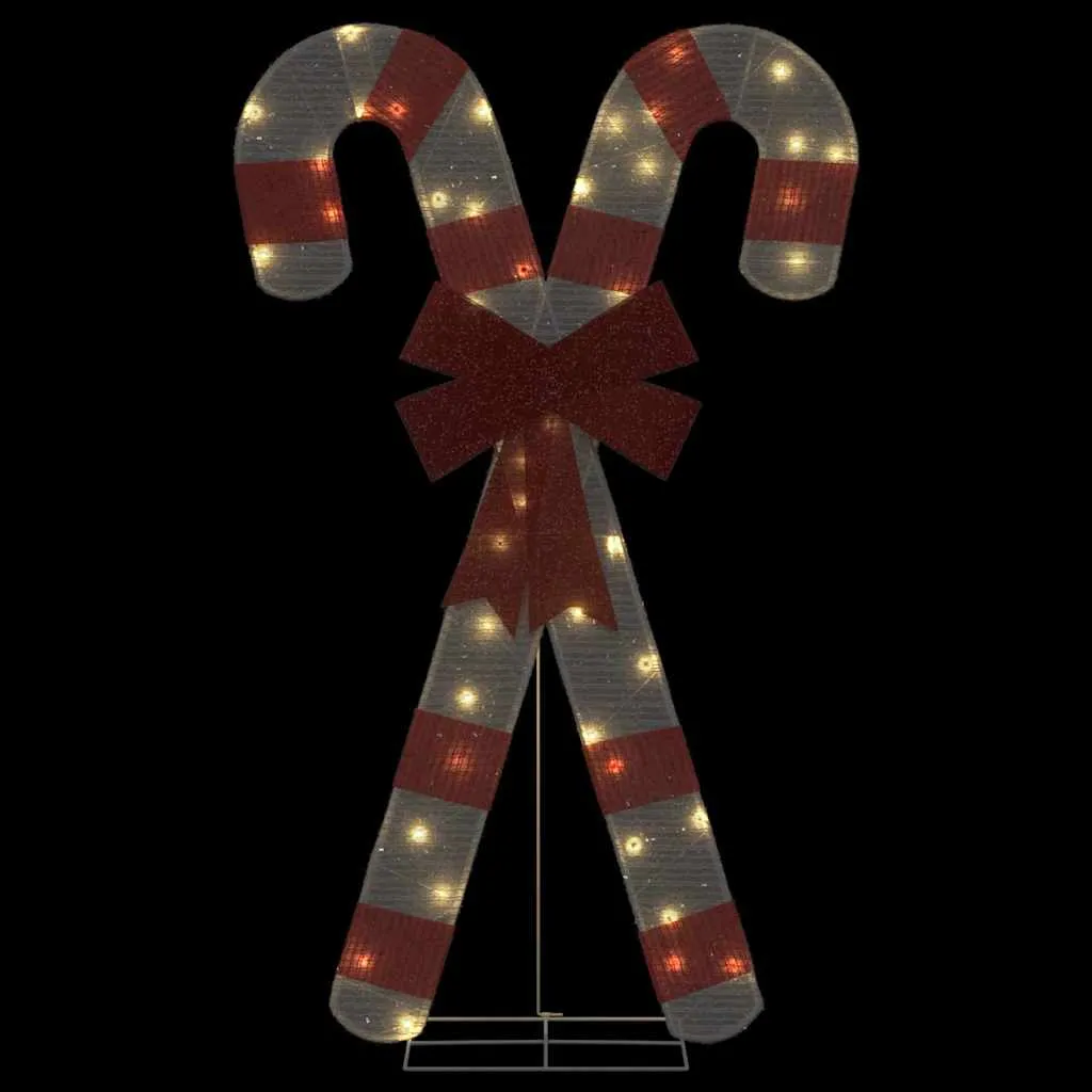 vidaXL Christmas Decoration Candy Cane 50 LEDs Warm White