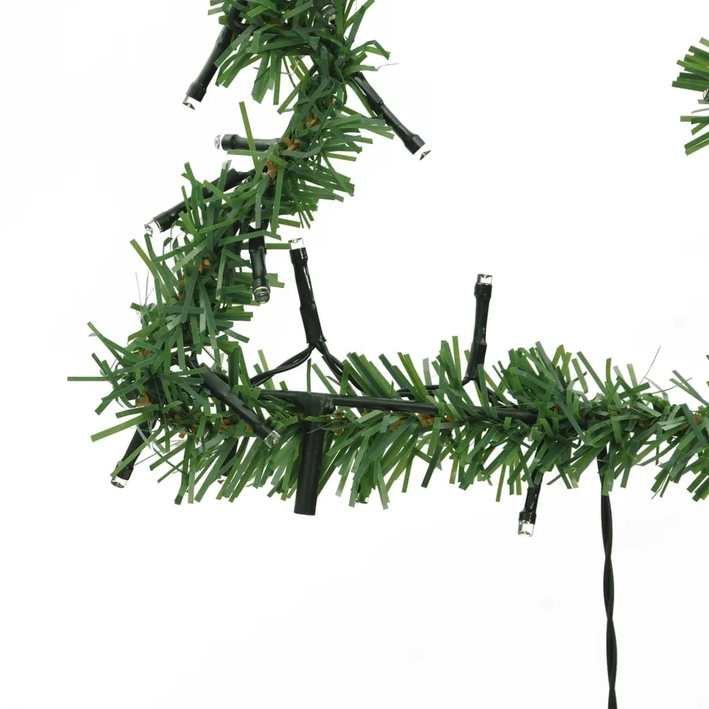 vidaXL Christmas Light Decorations with Spikes 3 pcs Tree 50 LEDs 30 cm