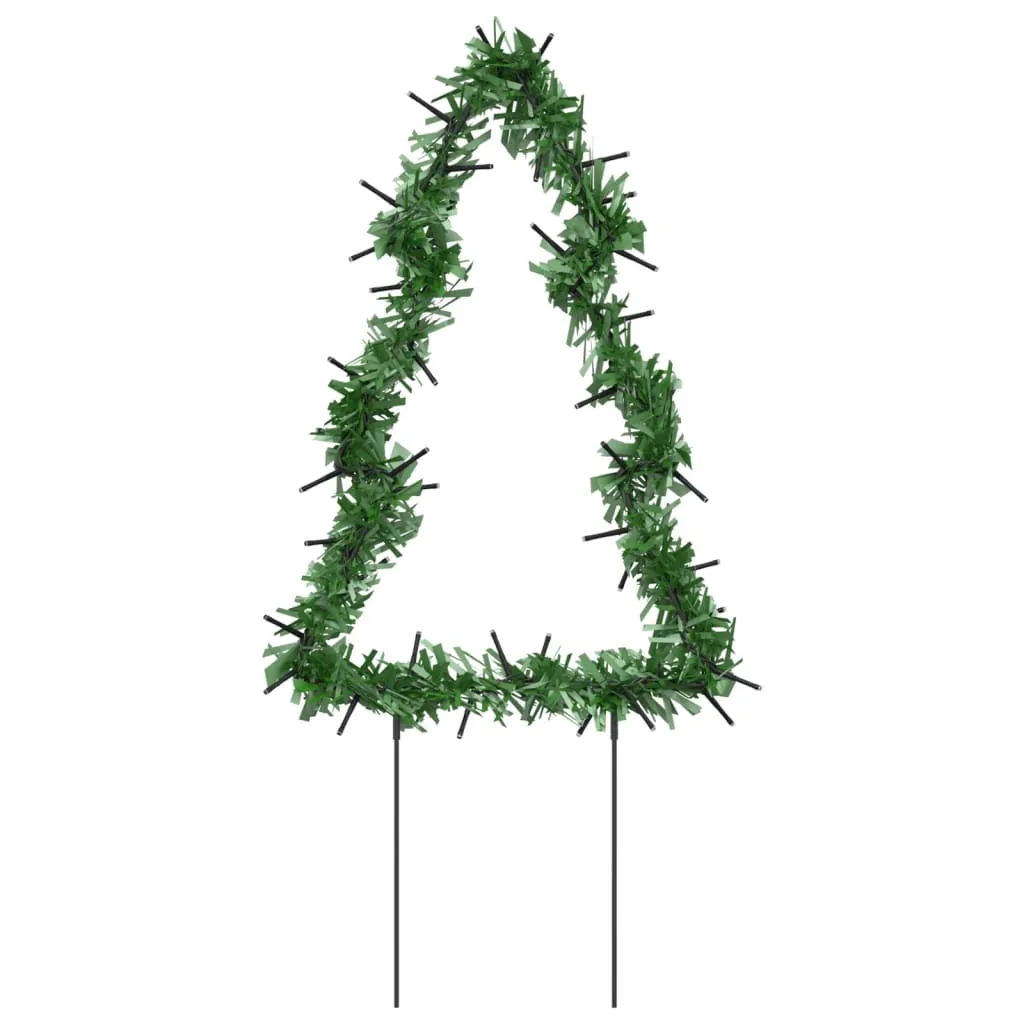 vidaXL Christmas Light Decorations with Spikes 3 pcs Tree 50 LEDs 30 cm