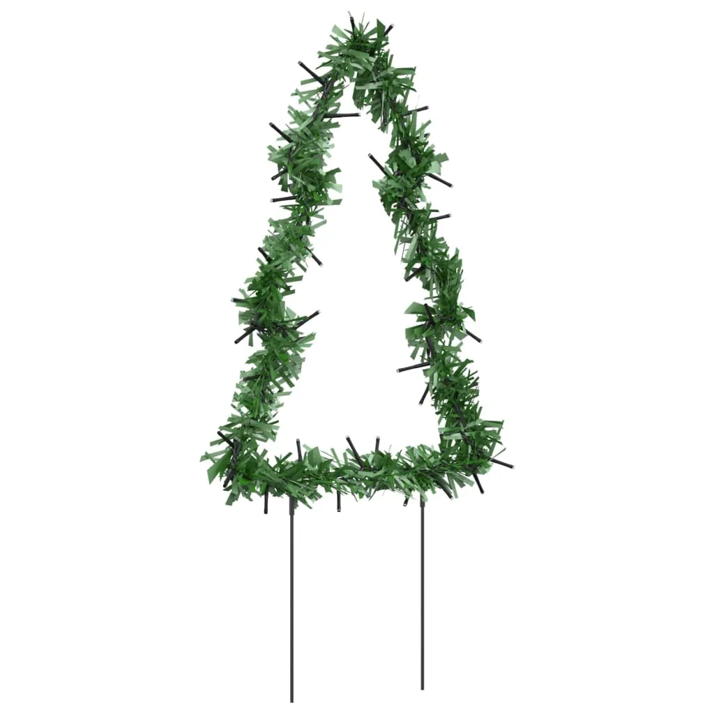 vidaXL Christmas Light Decorations with Spikes 3 pcs Tree 50 LEDs 30 cm