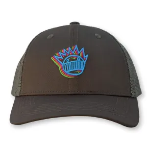 Ween Trucker Hat / Umber Polycotton Blend with Oat Mesh and Spree Boognish