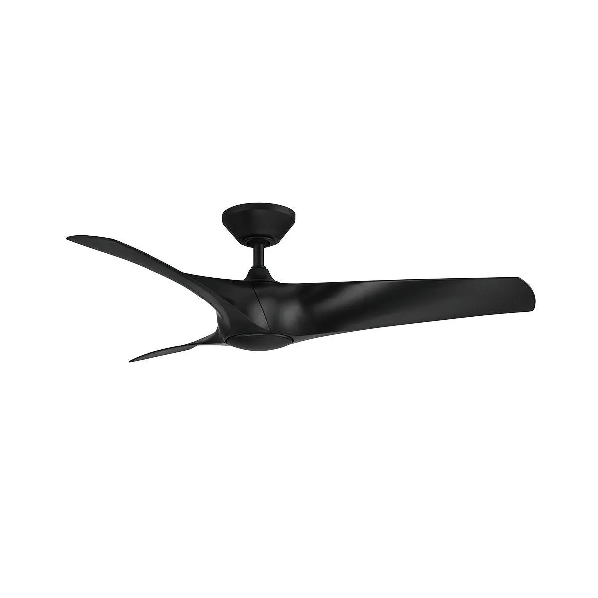 Zephyr 52 Inch Wet Rated 3000K LED Smart Ceiling Fan, Matte Black
