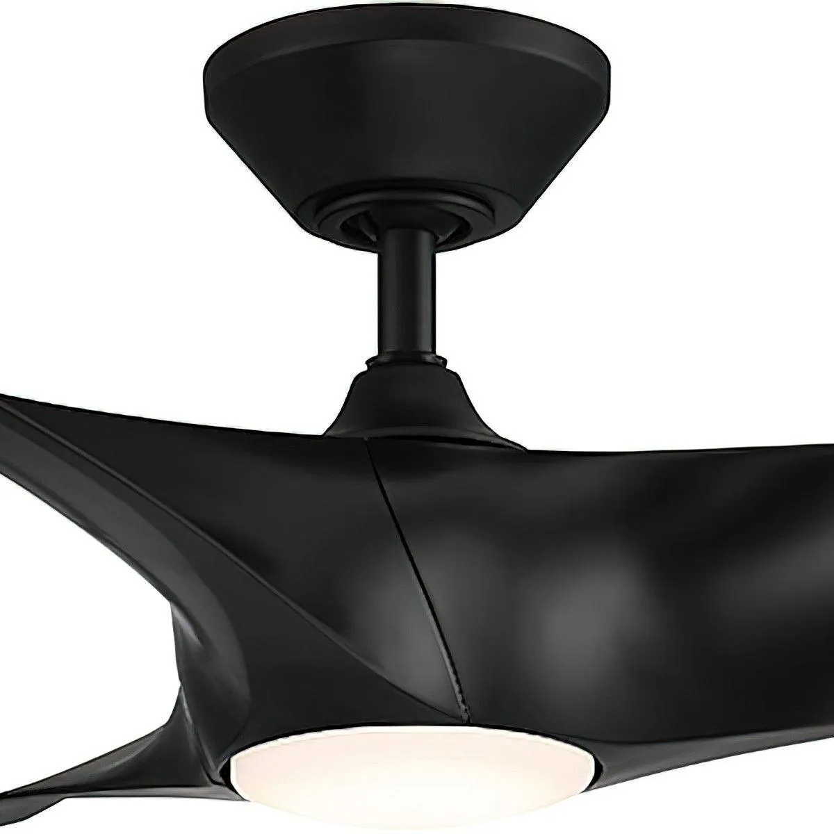 Zephyr 52 Inch Wet Rated 3000K LED Smart Ceiling Fan, Matte Black